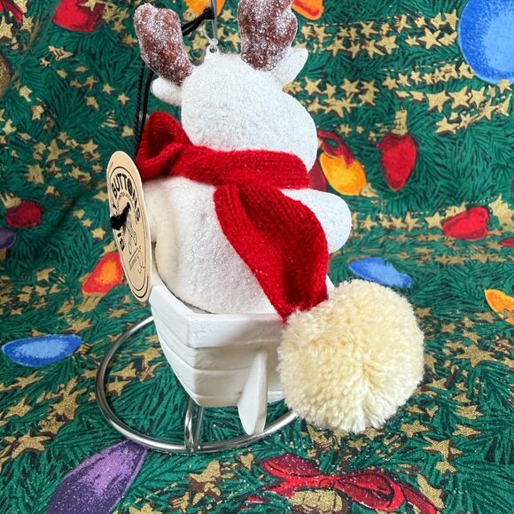 Lot Of 2 Dept 56 Billy Buttons Ornaments Snowman Skiing Moose Fishing Boat Tag - Picture 4 of 13